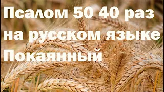 Псалом 50 40 раз на русском языке. Покаянный