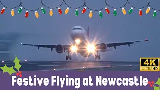 Christmas Plane Spotting at Newcastle Airport | ft. Titan Airways Airbus A321 Santa's Lapland Livery