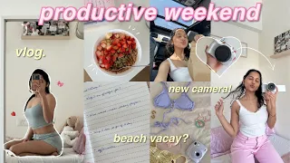 Productive Weekend VLOG! Buying new Camera, Packing for a Vacay & running Errands🤍🌊🎀