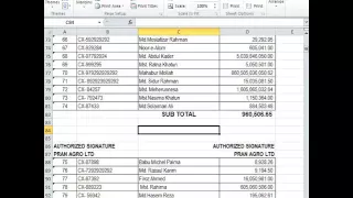 Print sum at the end of each page  step 1 || MS Excel learning tutorial || Onu IT