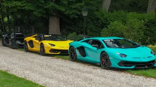 GINTANI Lamborghini Aventador SVJ - LOUD V12 F1 Sounds & Flybys !