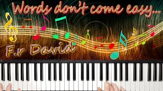 F.r. David - Words don't come easy / Yamaha psr sx900 Cover / REMIX 2020