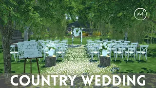 COUNTRY WEDDING VENUE || Sims 4 || CC SPEED BUILD + CC List