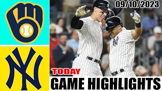 New York Yankees vs Milwaukee Brewers GAME HIGHLIGHTS  [TODAY] September 10, 2023
