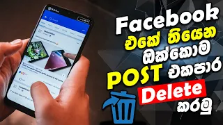 How To Delete All Post on Facebook -ඔක්කොම Post එකපාර Delete කරමු- sinhala