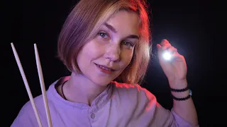 ⚡️АСМР следуй моим указаниям┃проверка рефлексов и фокус тест┃ASMR reflex test