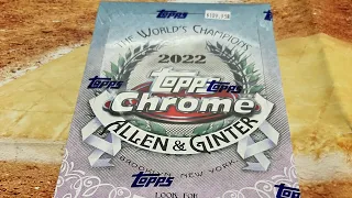 First look at 2022 Topps Allen and Ginter Chrome baseball!  Lots of colors, fun rip!