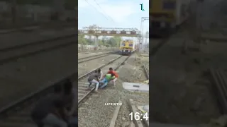 What if your leg stuck in Railway Track? 😱🛑 #shorts #viral #youtubeshorts