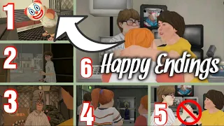 Ice Scream 1,2,3,4,5,6 All Happy Endings| Ice scream all games happy ending