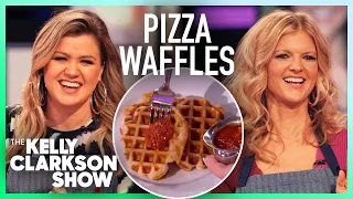 Kelly Clarkson Tries Making Pizza Waffles