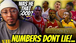 Using Numbers To Find The Greatest Individual Season In NBA History | (Lebron Superfan Reaction!)