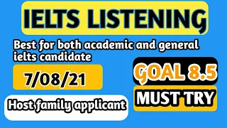 Host family applicant ielts listening practice test with answer script .