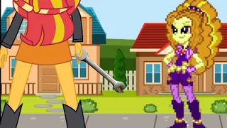 MLP: Equestria Girls - Adagio Dazzle Throws a wrench at Sunset Shimmer's Butt [15.ai]