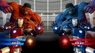 Iron Man Hulk (Red) vs. Iron Man Hulk (Blue) Fight - Marvel vs Capcom Infinite PS4 Gameplay