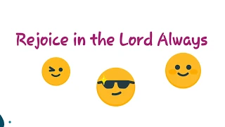 Rejoice in the Lord always with lyrics   Karaoke for kids   Sing along kids praise song