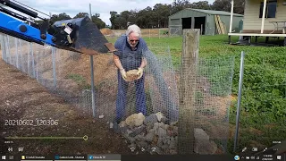Gabion style wall without boxes - alternative engineering idea