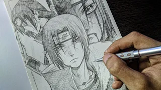 Drawing Itachi Uchiha In TimeLapse