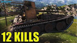 12 фрагов на курочке Гриль 15 ✅ World of Tanks Grille 15 лучший бой 1.10.0