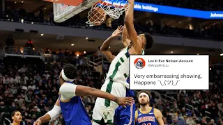 NBA TWITTER REACTS TO WARRIORS UGLY BLOWOUT LOSS VS. GIANNIS ANTETOKOUNMPO'S BUCKS