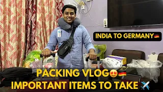 India🇮🇳 to Germany🇩🇪 Packing Vlog. Important items to take with you as a Student for Long Term.