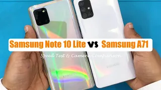 Samsung Note 10 Lite VS Samsung A71 Speed Test & Camera Comparison ||  PUBG Test