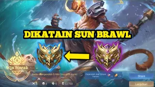 SUN EXP LANE BRAWL??? SOLO RANK SATU TIM TOXIC | MOBILE LEGENDS