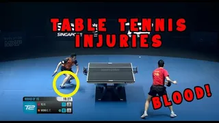 INJURIES DURING A TABLE TENNIS MATCH (BLOOD!)