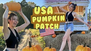 BRITISH GIRL'S FIRST TIME AT A PUMPKIN PATCH 😯🎃 | EP 2 - fall vlog 🍁🍂