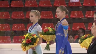 Alena kostornaya - Victory Ceremony JGP Linz/Austria 2018