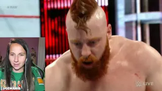 WWE Raw 8/15/16 Sheamus vs Sami Zayn