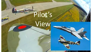 Hurricane, Spitfire, Mustang -- with an F-18 Hornet. Pilot's View.