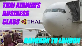 Thai Airways Business Class Bangkok to London TG910 B777-300ER | Henry Lau Travels