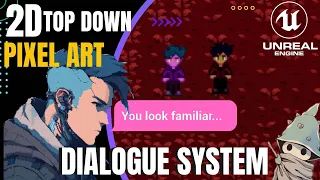 Top Down 2d Dialogue system UE5! | Simple dialogue and interaction system | Unreal Engine 5