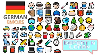 450+ WORDS | GERMAN WITH EMOJIS | PART 2 - 🐱 🍫🕌👩🏿‍🚀👨🏼‍⚖️🥧