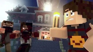 What's inside a HAUNTED HOUSE? - Minecraft Animation Collab