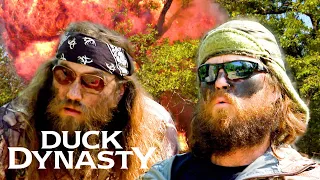 MASSIVE DUCK BLIND EXPLOSION (Season 1) | Duck Dynasty