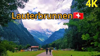 Walk Tour: Staubbach Waterfalls to Schilthornbahn | Lauterbrunnen |p2| Switzerland Series [4K]