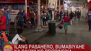 UB: Ilang pasahero, bumabiyahe na pauwi ng probinsya