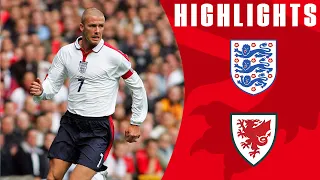 Beckham's Long Range Beauty Guides England to Victory | England 2-0 Wales | From The Archive