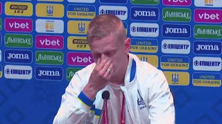 ЗІНЧЕНКО не стримав сліз під час пресс-конференції матчу Шотландія - Україна