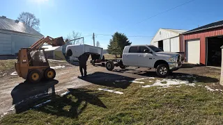 Test fitting the bed on project Mega Cab Long Bed!