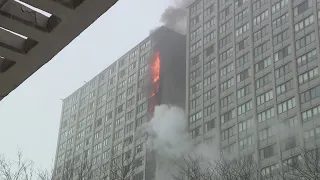 Nearly 50 residents displaced after high-rise apartment fire in Chicago