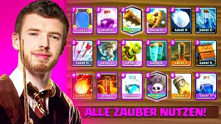 🤢🤮Ich spiele ALLE 18 ZAUBER in 1 DECK... (Harry Potter auf Wish) | Clash Royale Deutsch