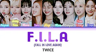 TWICE (트와이스) "F.I.L.A(FALL IN LOVE AGAIN) Lyrics 가사 (Color Coded Lyrics HAN/ROM/ENG)