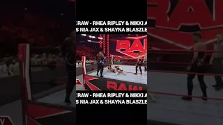 WWE RAW - Rhea Ripley & Nikki A.S.H. VS Nia Jax & Shayna Blaszler