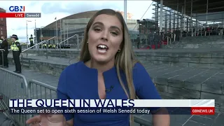 Queen's gun salute for opening of Welsh parliament goes off during report