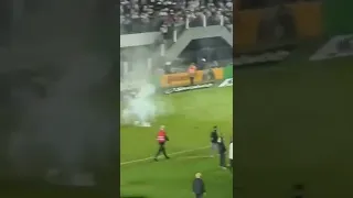 VOADORA NO CÁSSIO! 🚨 Torcedor Santista invade gramado e agride goleiro do Corinthians