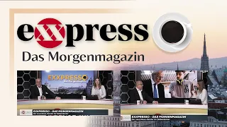 eXXpresso - Das Morgenmagazin mit Chefredakteur Richard Schmitt und Moderatorin Tanja Pfaffeneder