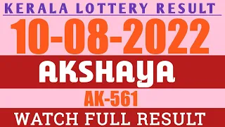 10/08/2022 AKSHAYA AK-561 KERALA LOTTERY RESULT