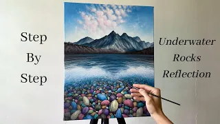 How to PAINT Rocks Underwater | ACRYLIC PAINTING